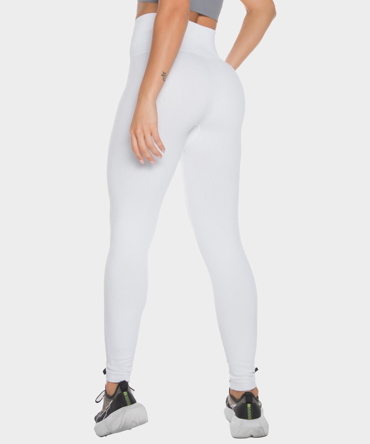DZ, Graphic Wordmark Leggings - White, Workout Leggings Women